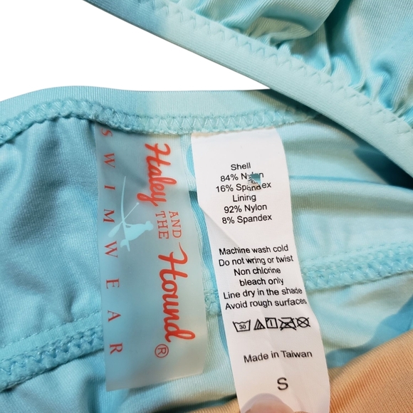 Haley & The Hound Light Blue Ruffle Tankini Swim Top Small NWT - Picture 2 of 4